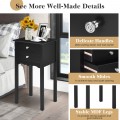 Practical Sturdy Vintage Side End Table with 2 Storage Drawers - Gallery View 5 of 22
